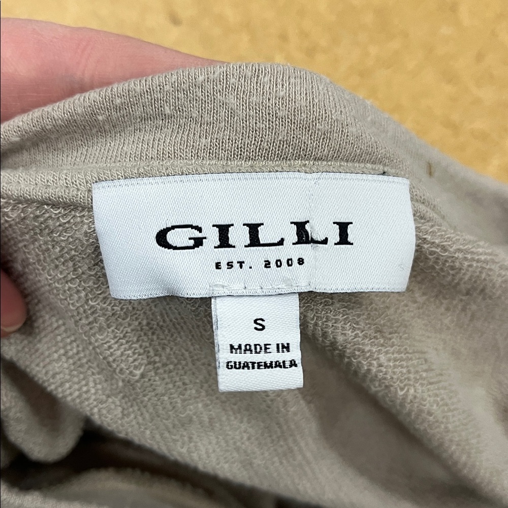 Gilli Beige Drawstring Pullover Crewneck Sweatshi… - image 2